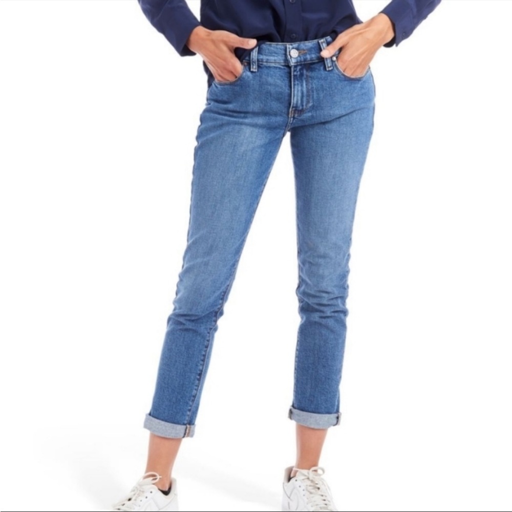 Mott & Bow Slim Boyfriend Warren Wash Jeans, Size 27